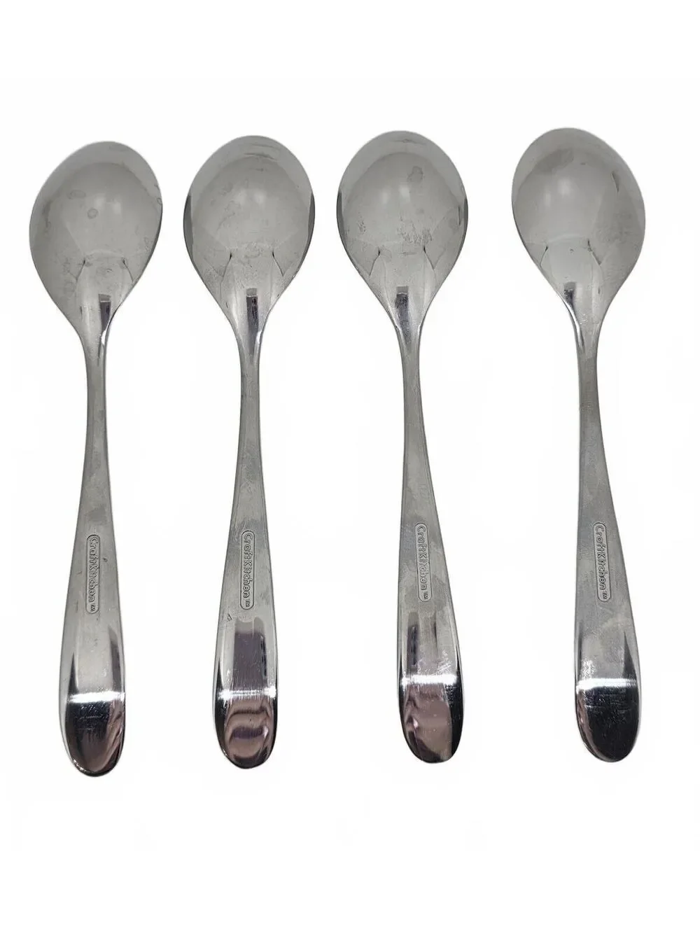 Set of 4 Craft Kitchen Classic Stainless Steel Dinner Spoons 7